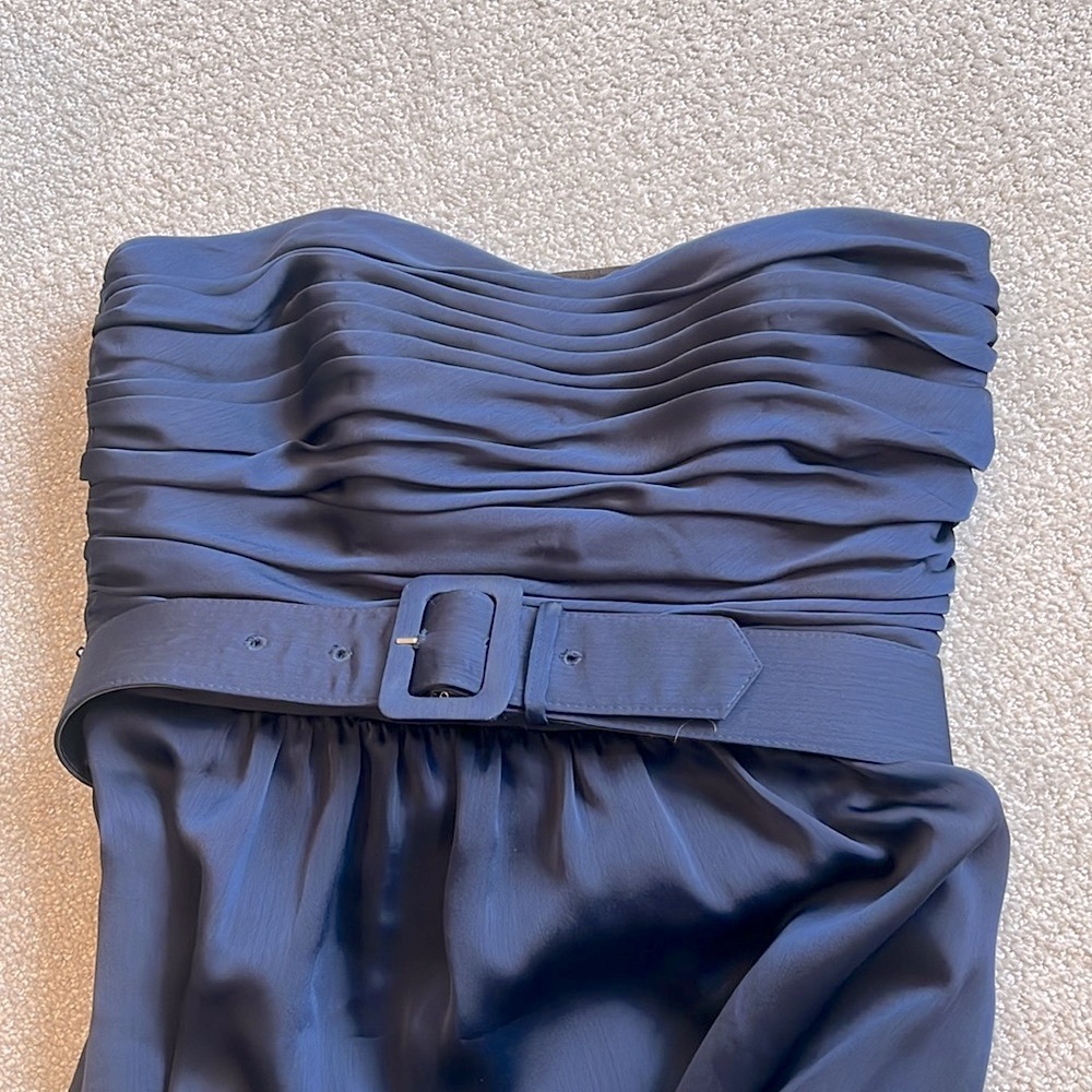 Vineyard Collection Navy Bridesmaid Dress with Belt